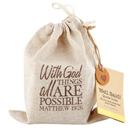 With God Wood Large Quote Cube