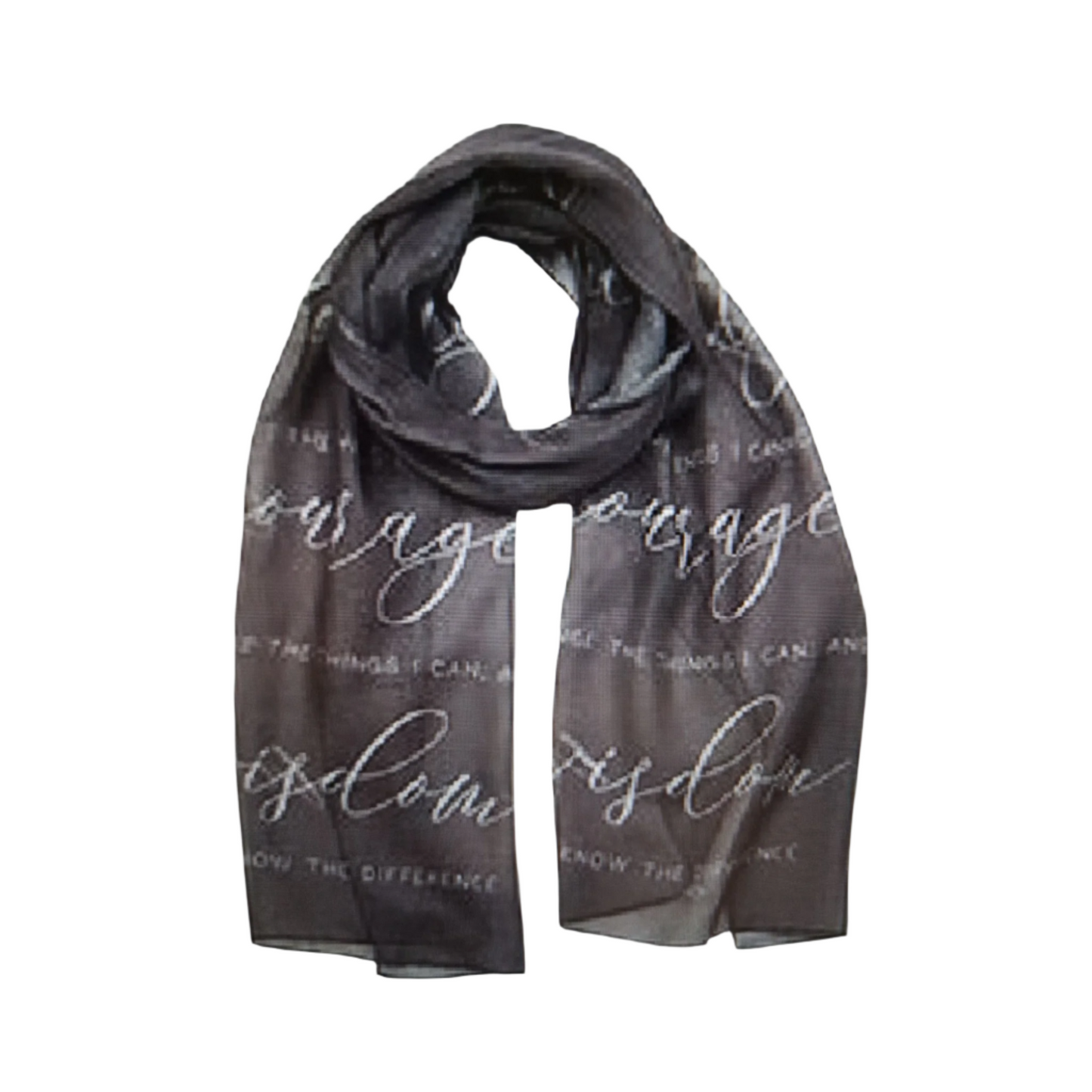 Serenity Prayer Scarf (Grey)
