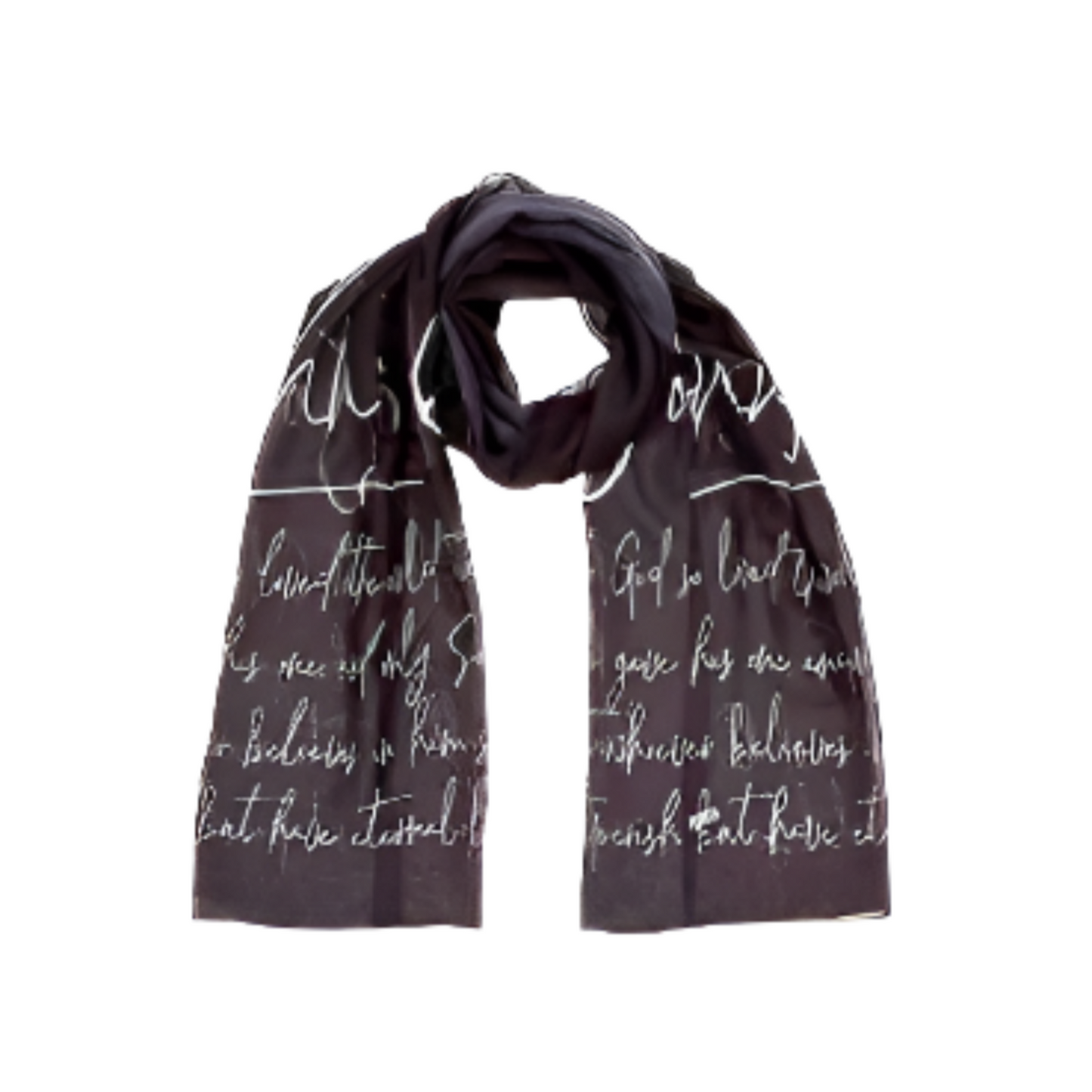 John 3:16 Prayer Scarf (Black)